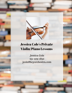 Jessica Cole Violin and Piano Lessons