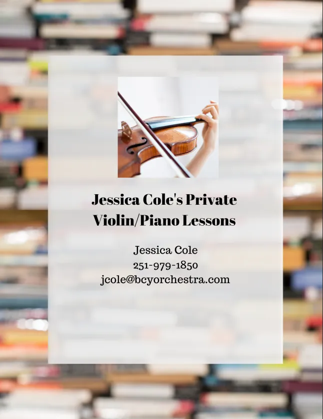 Jessica Cole Violin and Piano Lessons
