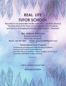 Real Life Tutor School