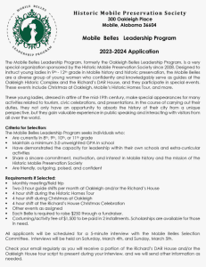 Mobile Belles Leadership Program