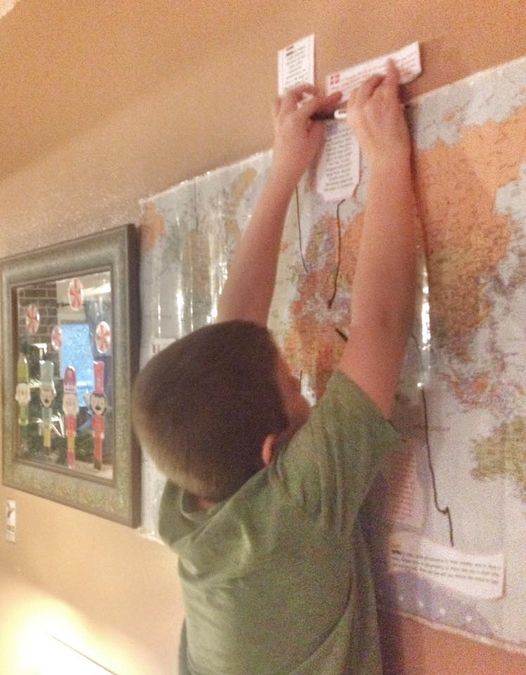 Justin with map